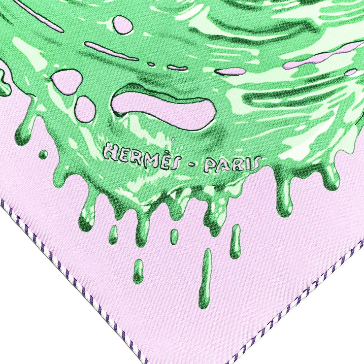 Silk Peinture Fraiche Scarf 45 Mauve Menthol