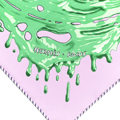 Hermes Silk Peinture Fraiche Scarf 45 Mauve Menthol 2 of 5