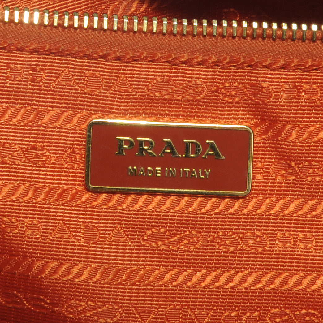 Prada Saffiano Lux Tote Papaya 6 of 8