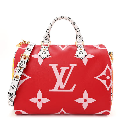 Louis Vuitton Monogram Giant Speedy Bandouliere 30 Rouge 1 of 10