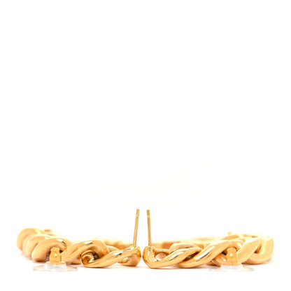Chanel Metal CC Pick Drop Earrings Gold 3 of 5