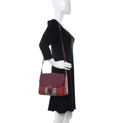 Burberry Horseferry Check Medium Dickens Crossbody Bag Parade Red 2 of 11