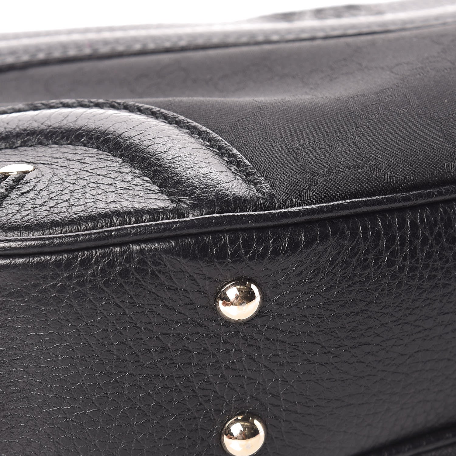 Gucci Monogram Crest Shoulder Bag Black 10 of 12