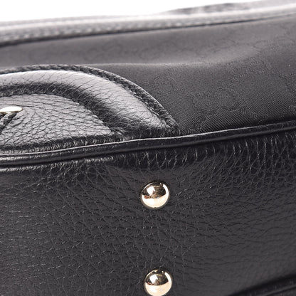 Gucci Monogram Crest Shoulder Bag Black 10 of 12