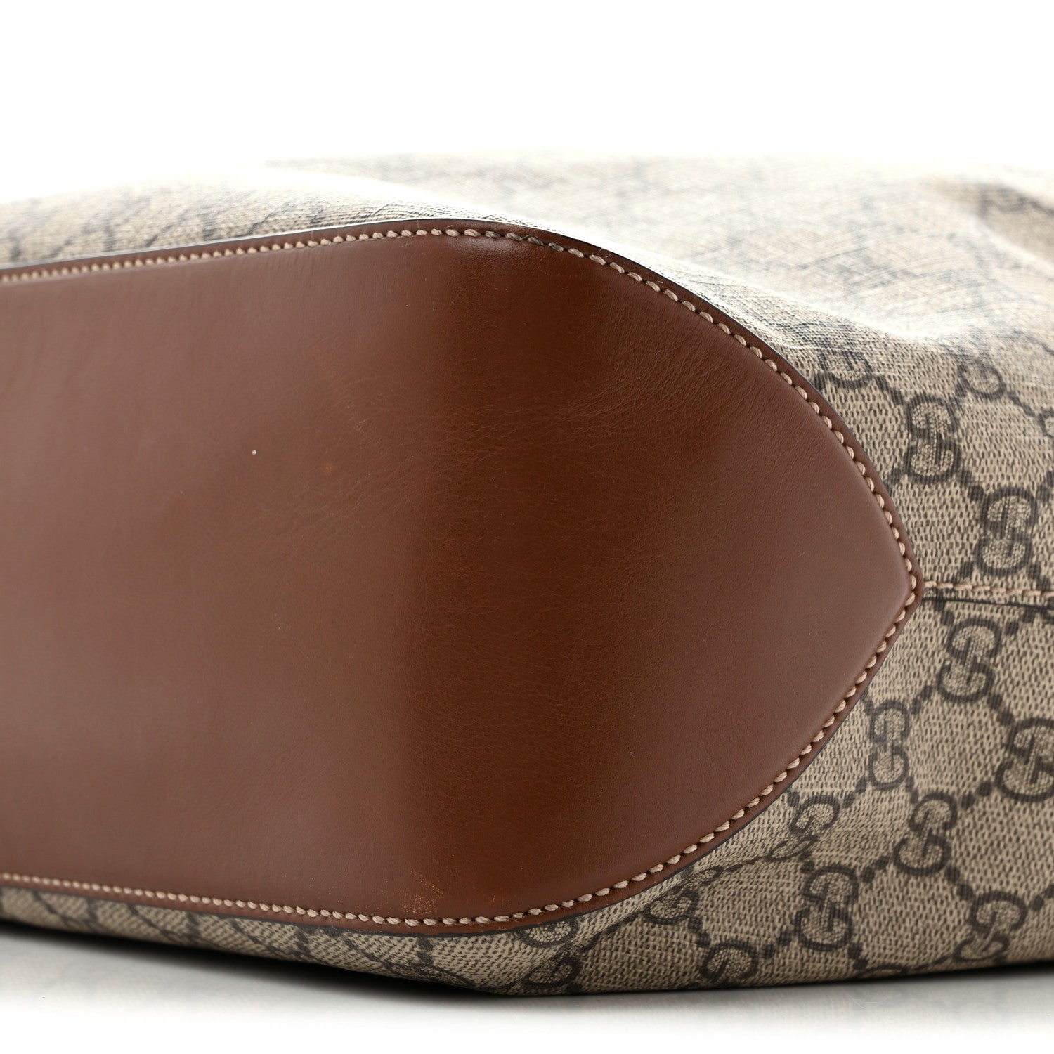 Gucci GG Supreme Monogram Large Linea A Hobo Light Brown 10 of 12