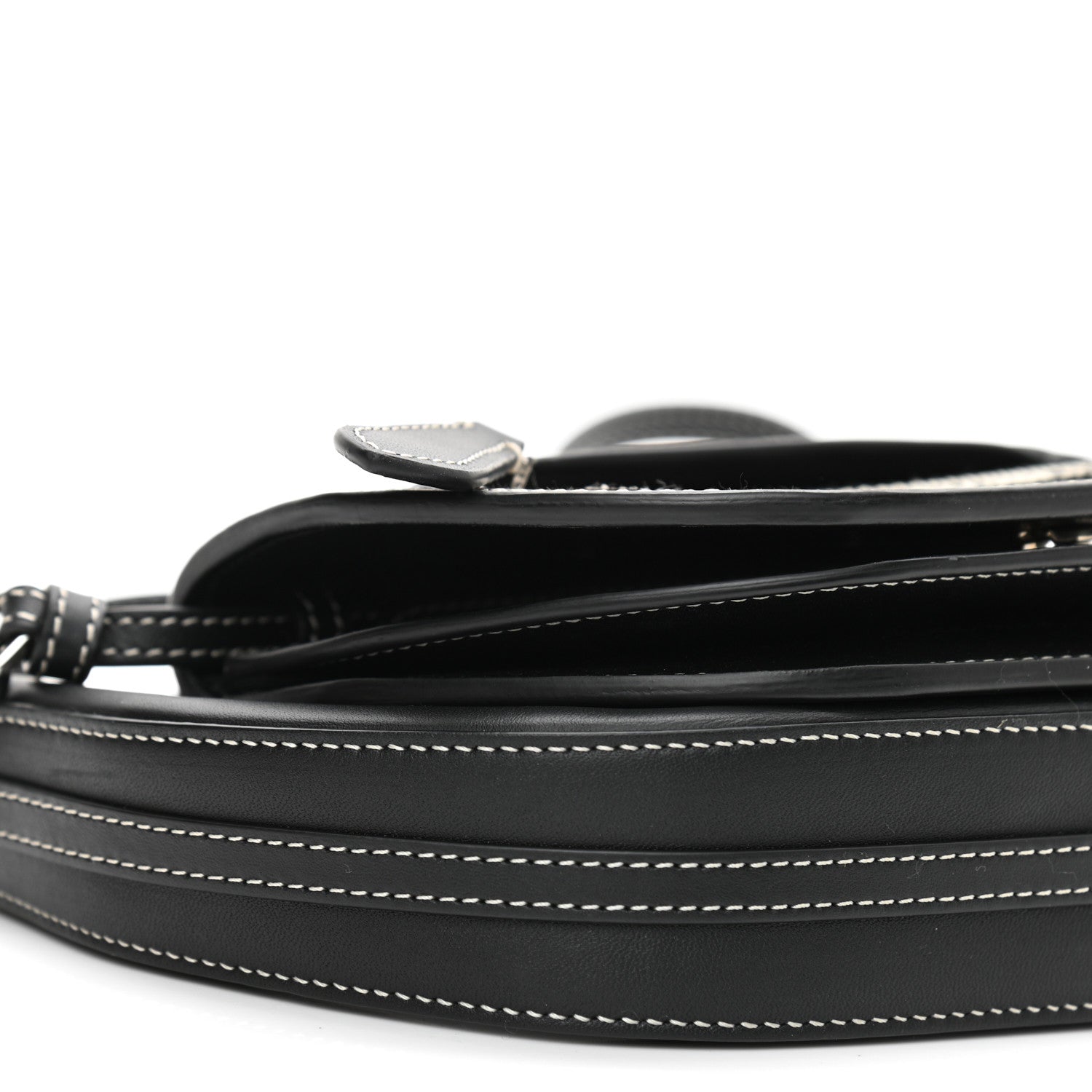Burberry Canvas Horseferry Print Double Olympia Shoulder Bag Black 8 of 9