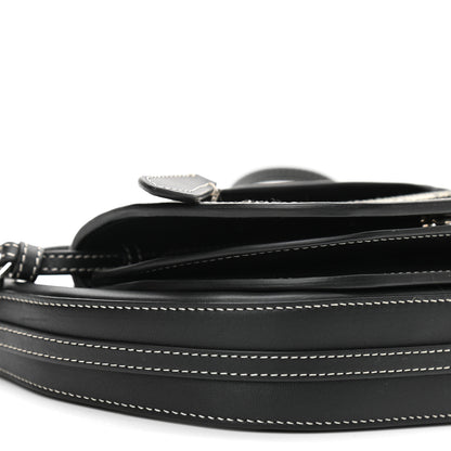 Burberry Canvas Horseferry Print Double Olympia Shoulder Bag Black 8 of 9