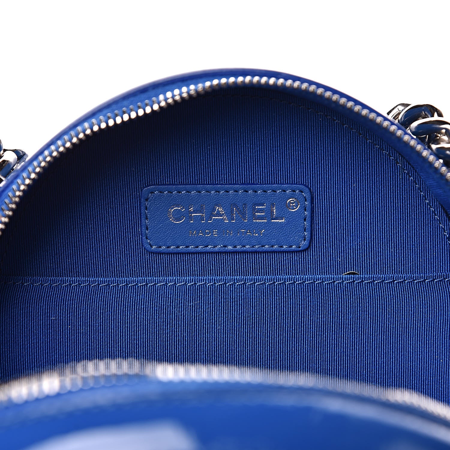Chanel Patent Round As Earth Evening Bag Blue 6 of 10