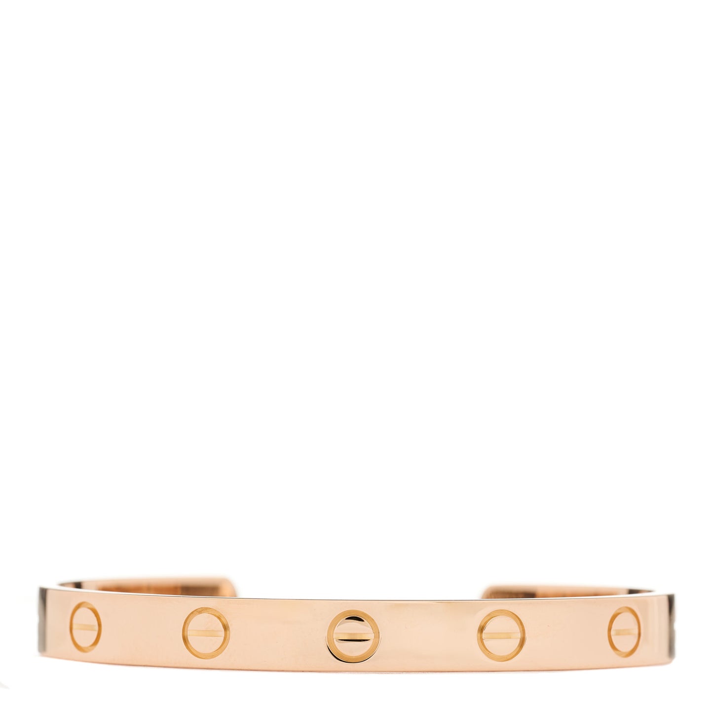 18K Pink Gold LOVE Cuff Bracelet 16