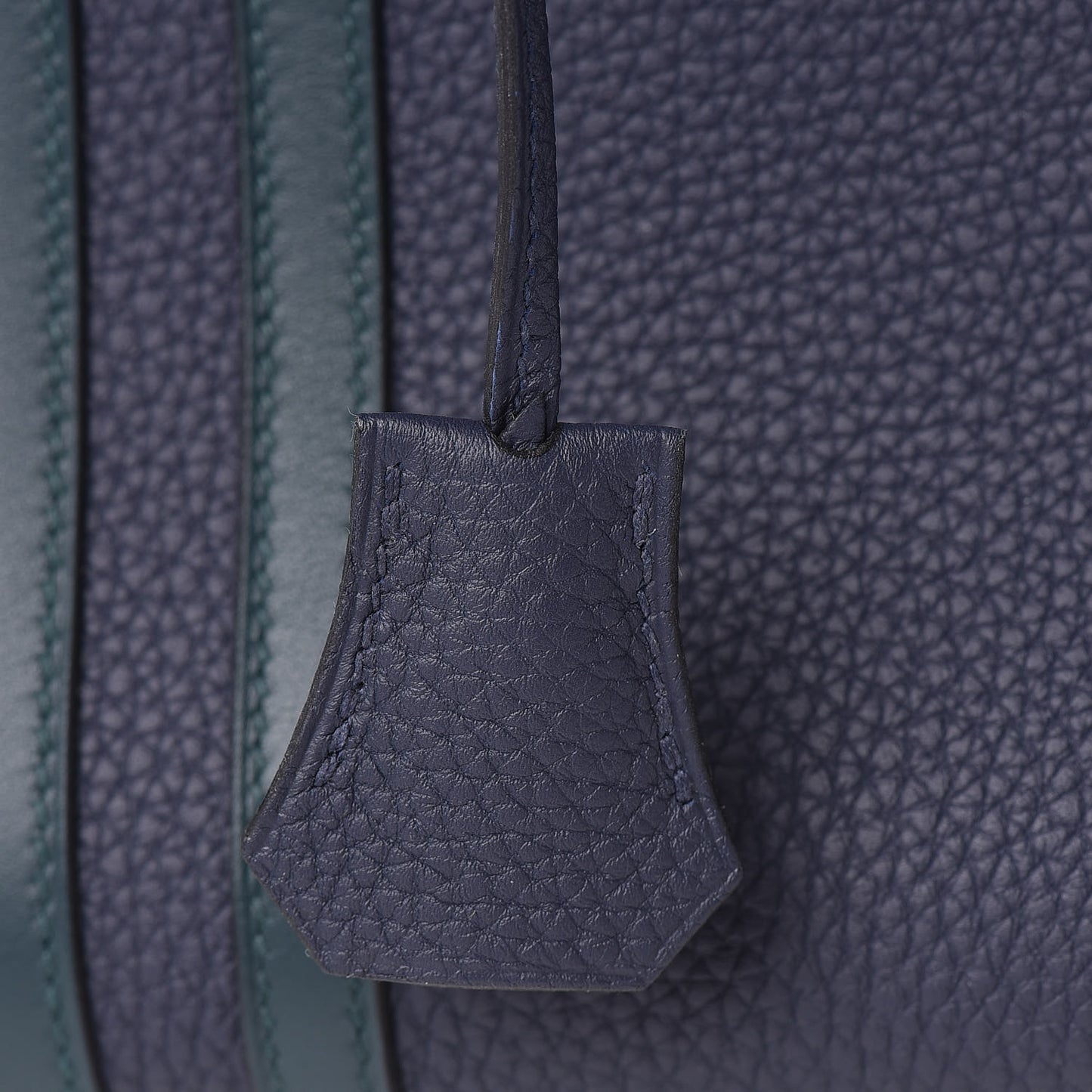 Togo Swift Officier Birkin 30 Bleu Nuit Vert Cypress