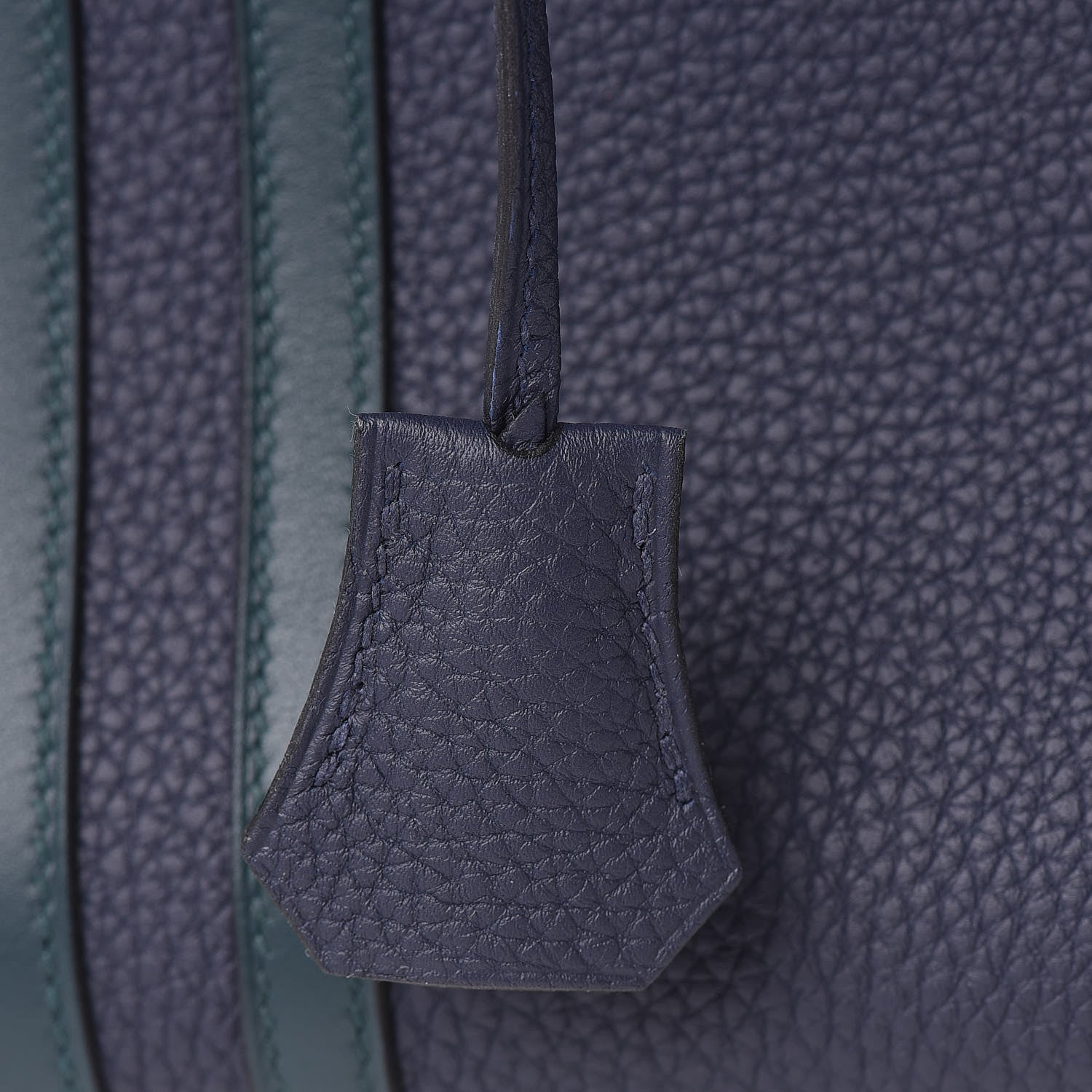 Hermes Togo Swift Officier Birkin 30 Bleu Nuit Vert Cypress 17 of 39