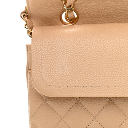 Chanel Caviar Quilted Medium Double Flap Beige 14 of 14