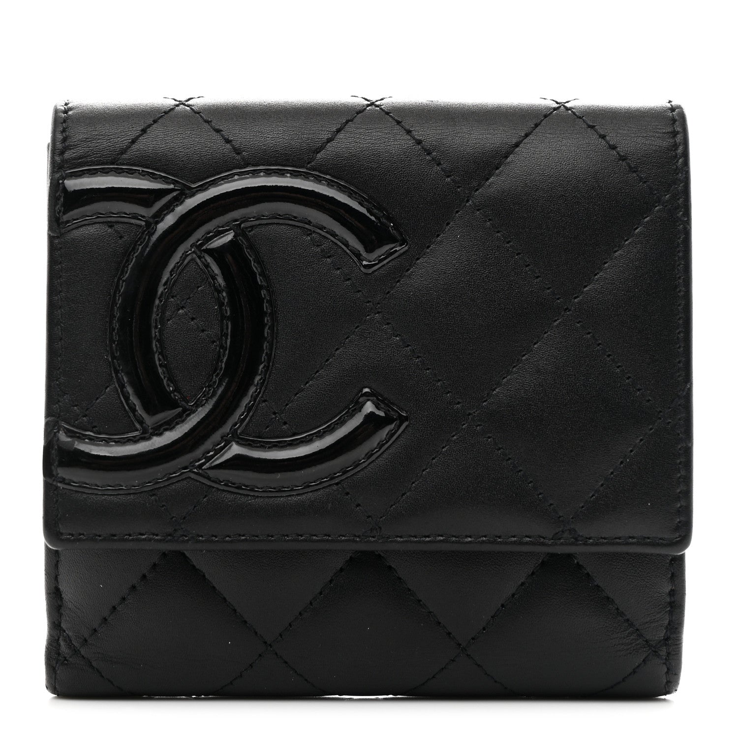 Chanel Calfskin Quilted Cambon Flap Wallet Black 1 of 9