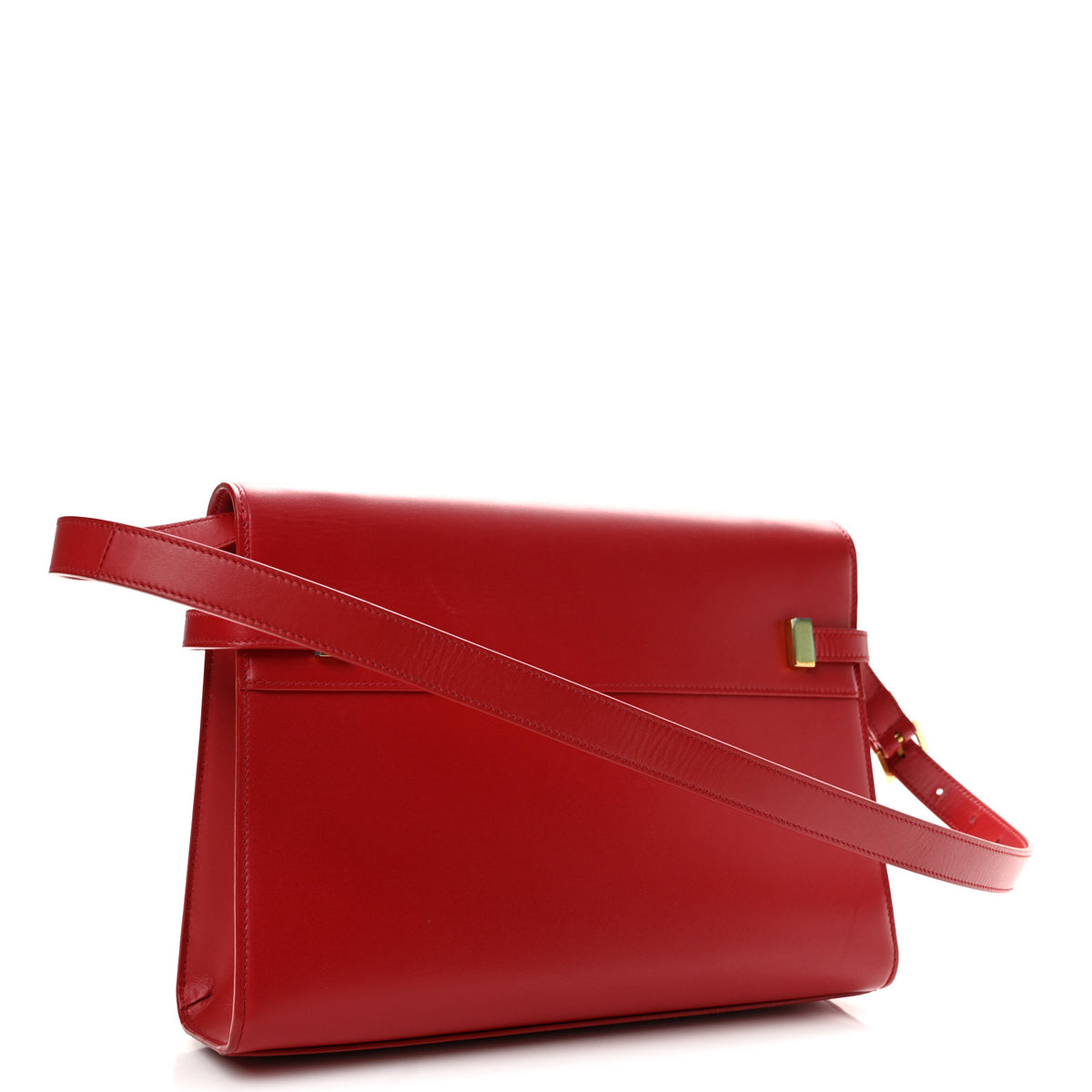 Saint Laurent Smooth Calfskin Manhattan Shoulder Bag Rouge Eros 3 of 14