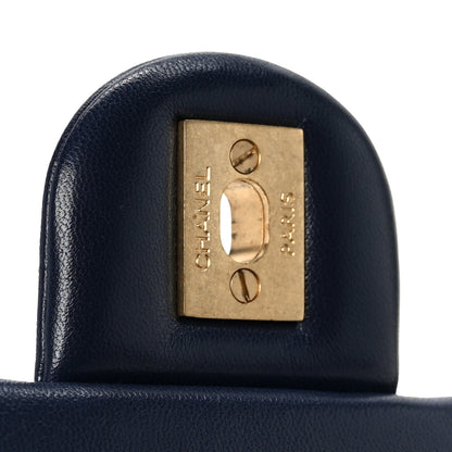 Chanel Lambskin Quilted Mini Pearl Crush Rectangular Flap Navy Blue 7 of 11