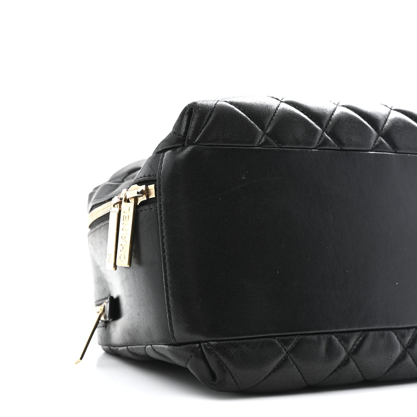 Lambskin Quilted Medium Trendy CC Bowling Bag Black