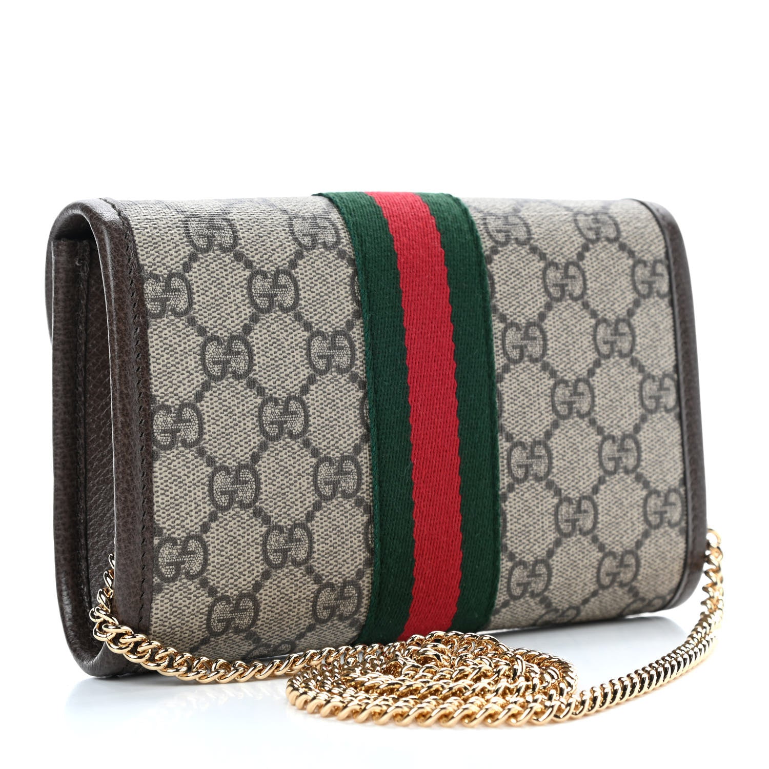 Gucci GG Supreme Monogram Web Mini Rajah Slim Flap Shoulder Bag Beige New Acero 2 of 4