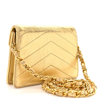 Chanel Metallic Lambskin Quilted Mini Flap Gold 3 of 12