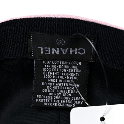 Chanel Cotton Sequin CC Cap Hat Light Pink 7 of 10