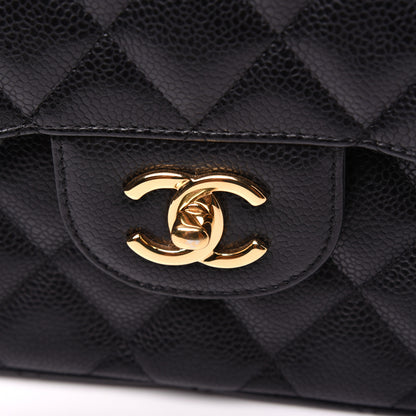 Chanel Caviar Quilted Jumbo Double Flap Black 16 of 17