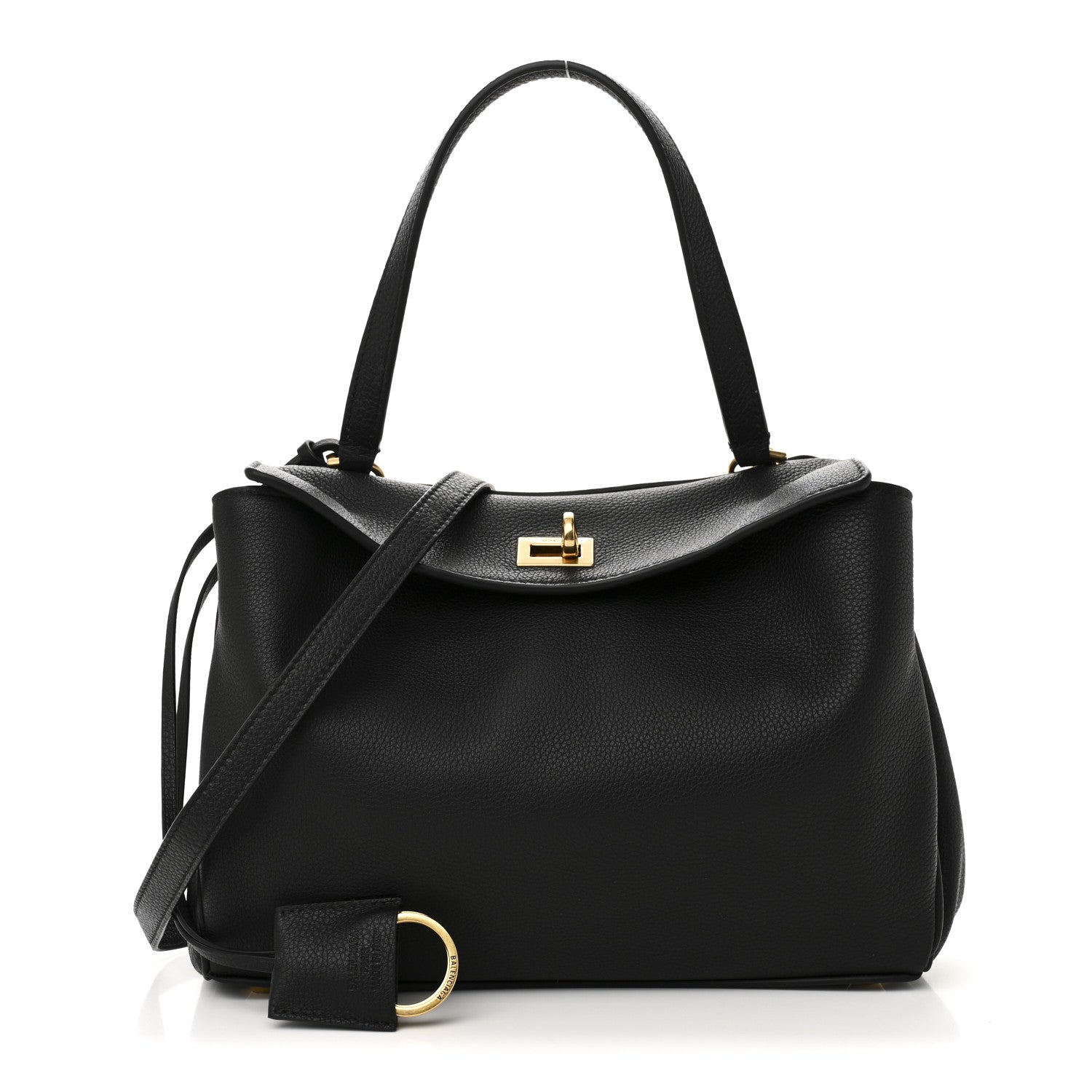 Balenciaga Grained Calfskin Small Rodeo Top Handle Handbag Black 1 of 9