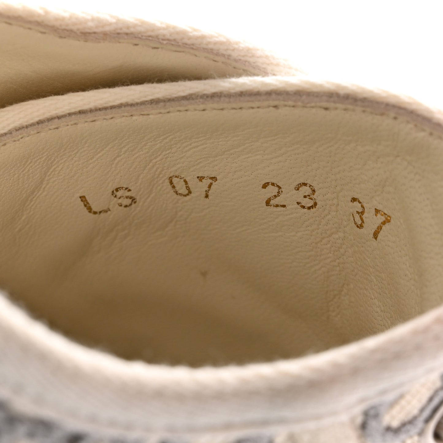 Canvas Oblique Canvas Oblique Walk'N'Dior Platform Sneakers 37 Grey Stone