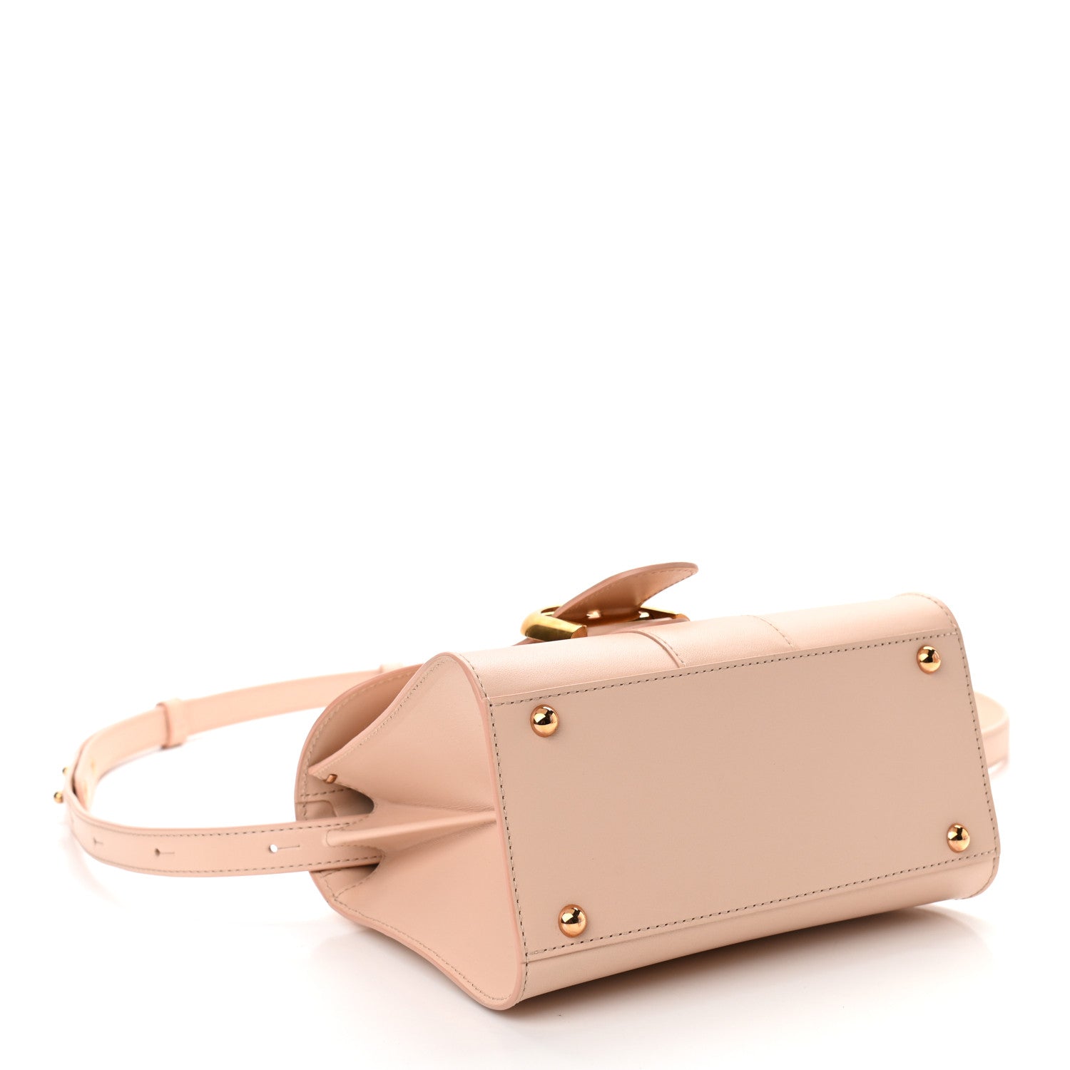 Delvaux Grained Calfskin Mini Brillant Satchel Light Pink 3 of 9