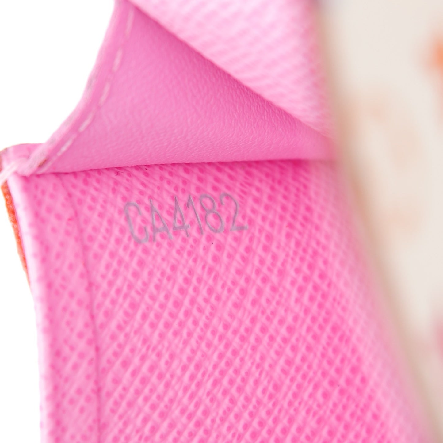 Monogram Multicolor Business Card Holder White Litchi