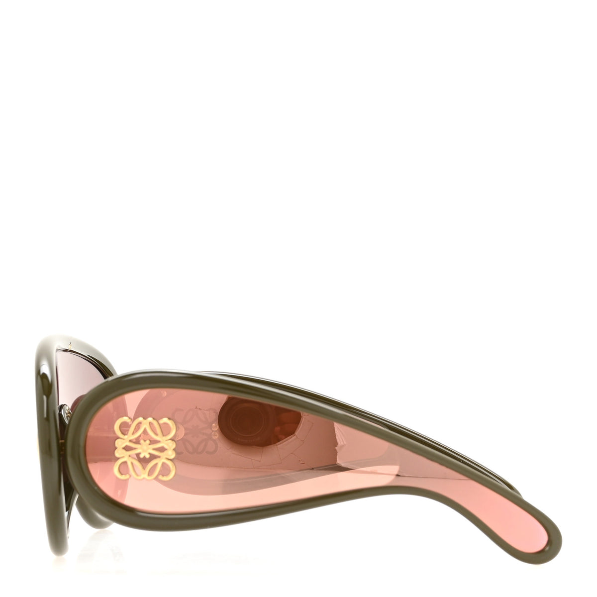 Acetate Anagram Wave Mask Sunglasses LW40108I Green