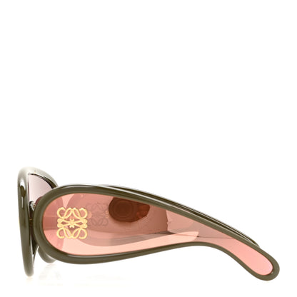 Loewe Acetate Anagram Wave Mask Sunglasses LW40108I Green 3 of 6