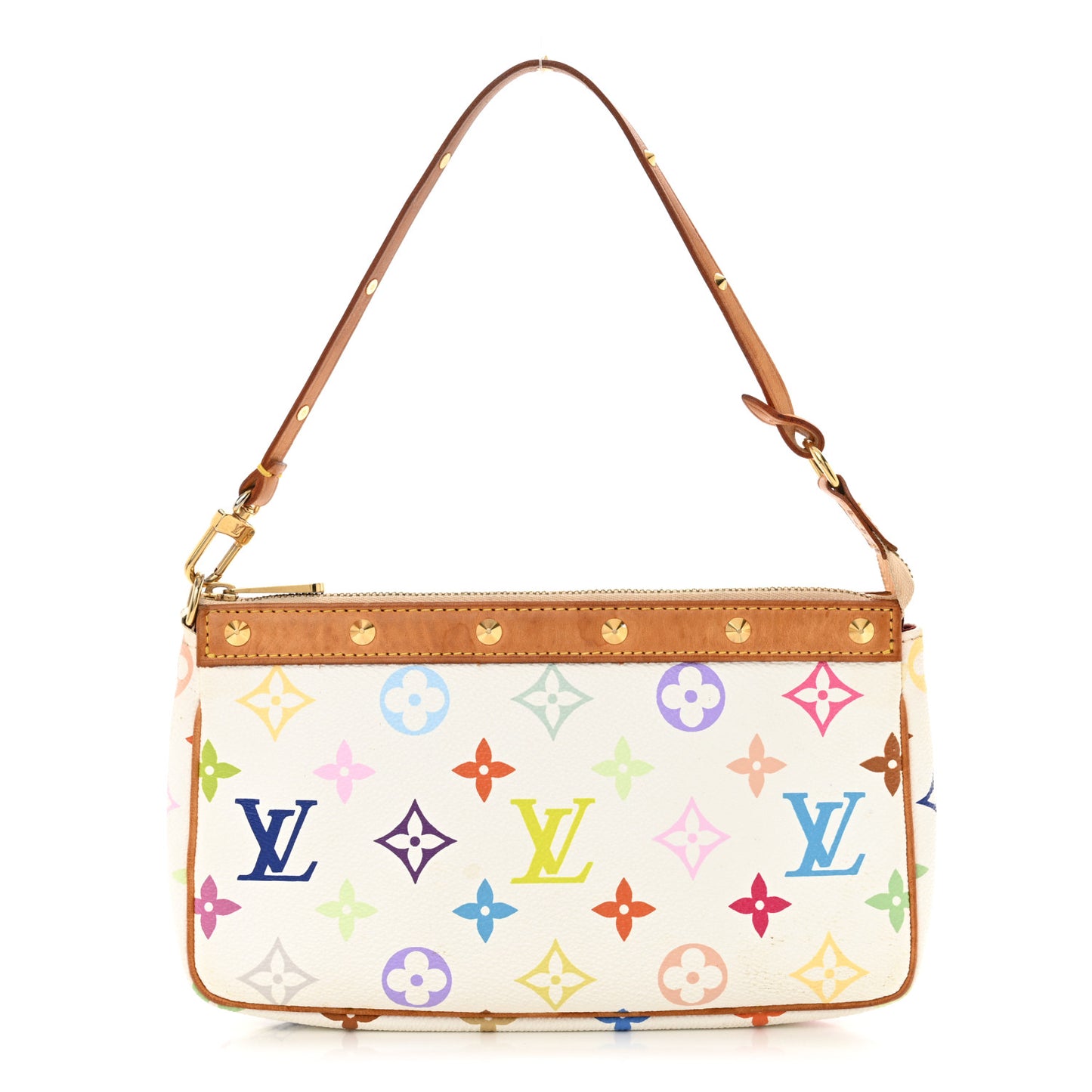 Monogram Multicolor Pochette Accessories White