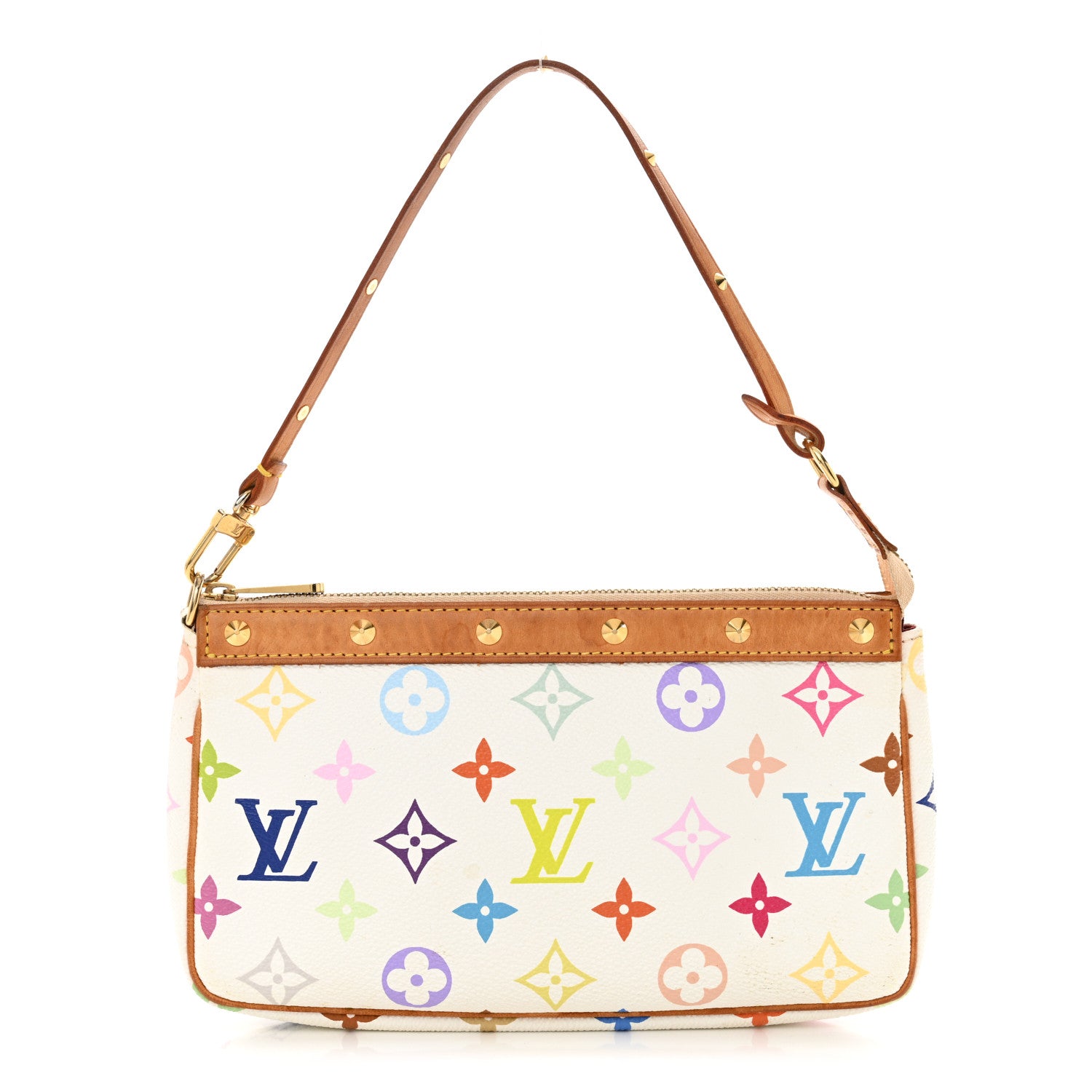 Louis Vuitton Monogram Multicolor Pochette Accessories White 1 of 11