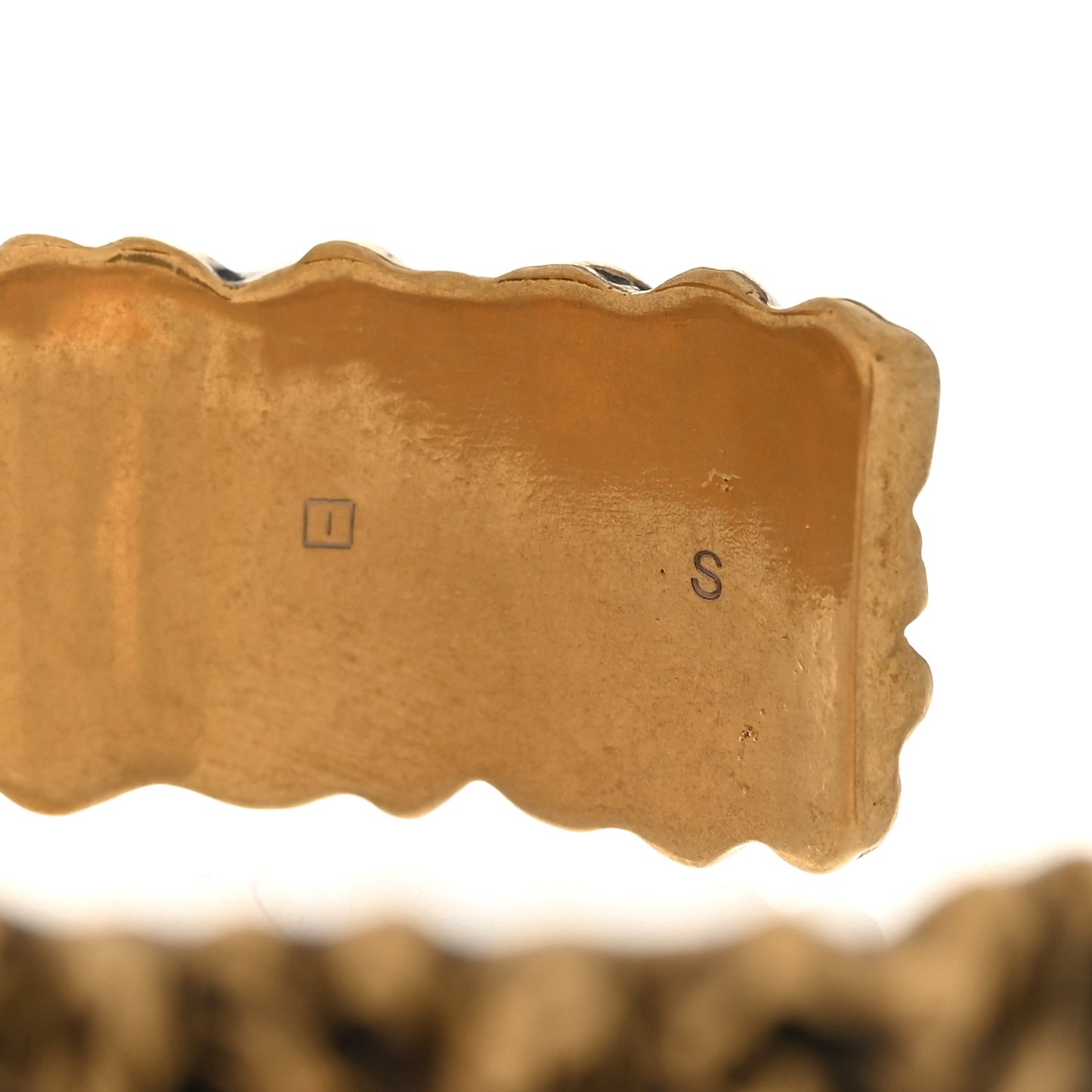 Metal Lion Mane Cuff Bracelet S Aged Gold