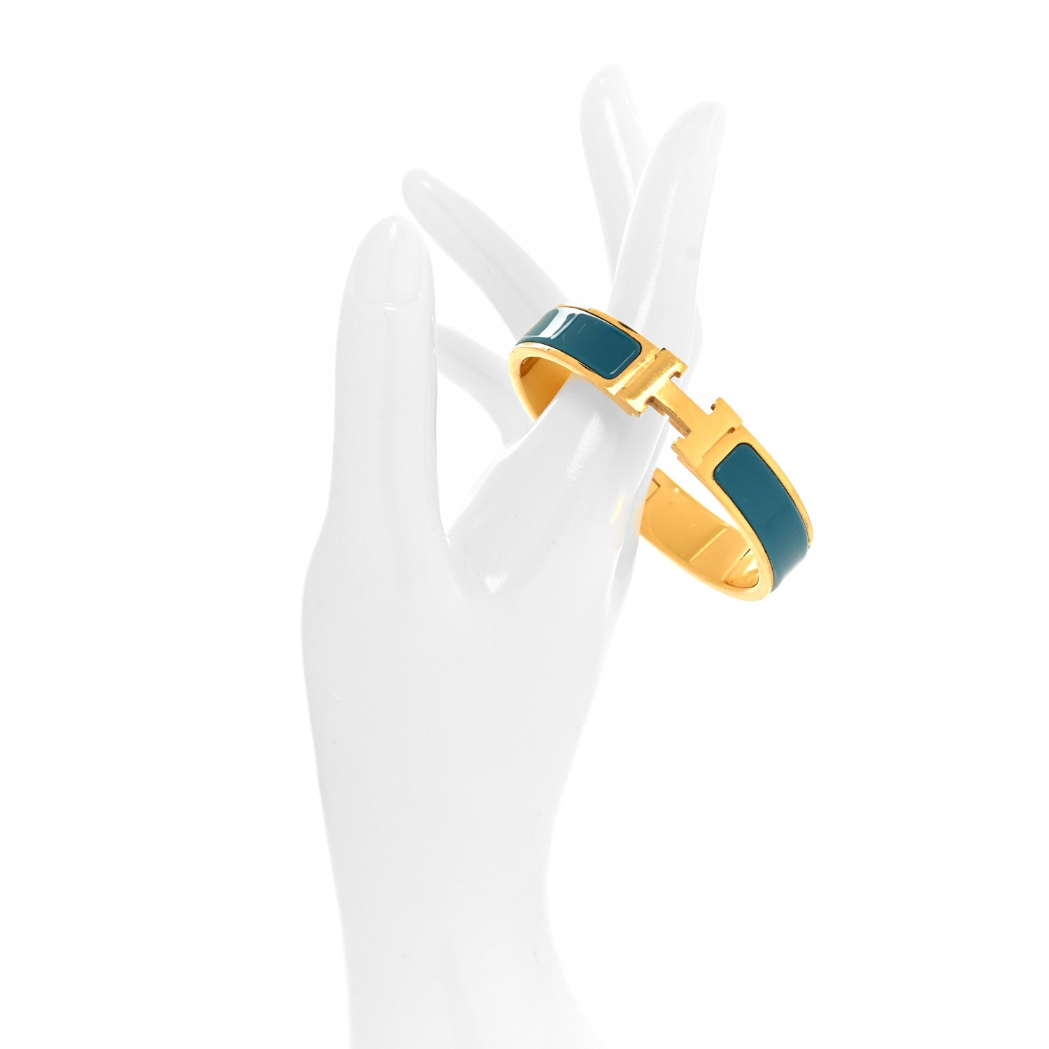 Hermes Enamel Narrow Clic Clac H Bracelet PM Bleu Album 2 of 5