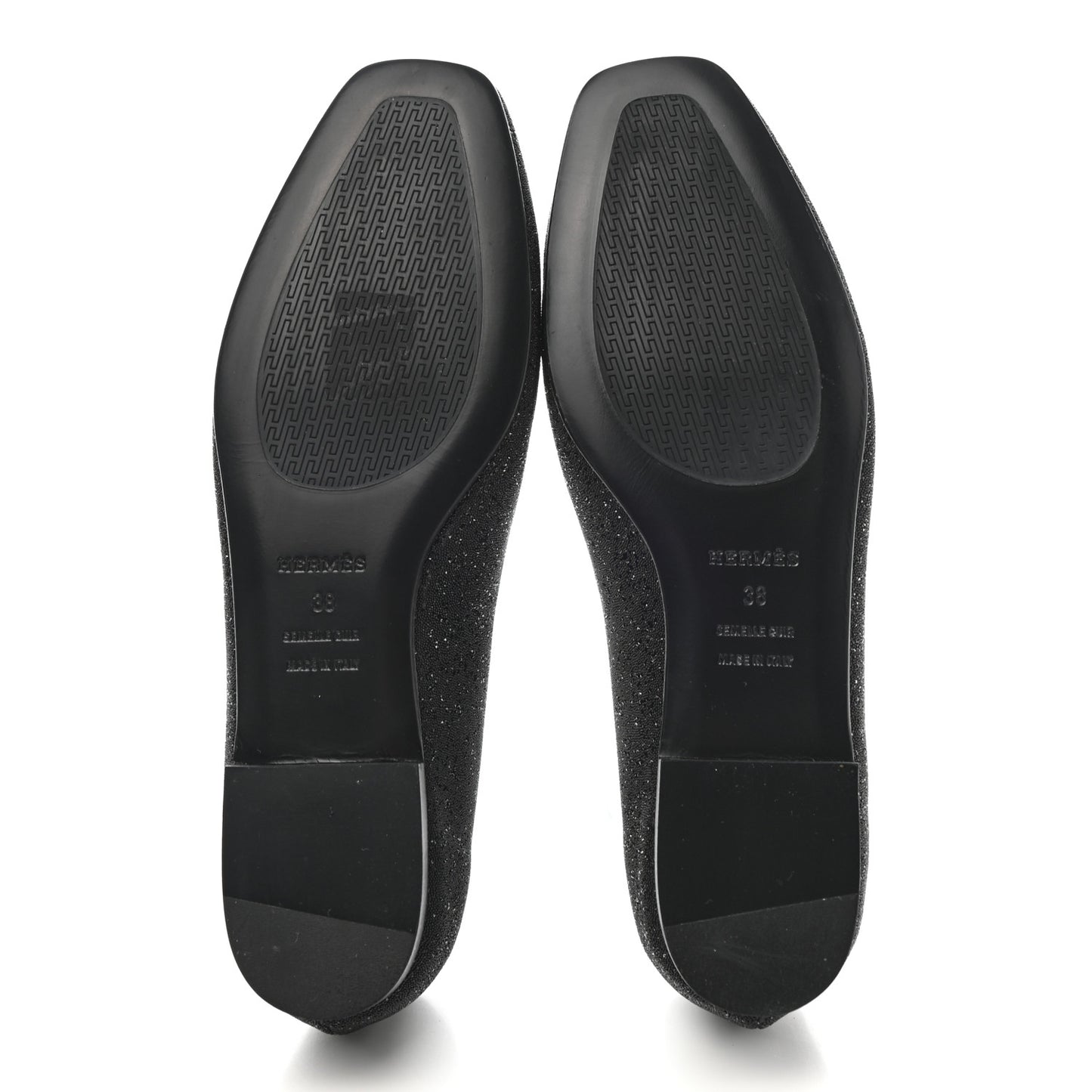 Glitter Holly Ballerina Flats 38 Black