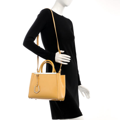 Fendi Vitello Vernice Camoscio Petite 2Jours Tote Alchemy Yellow 2 of 16