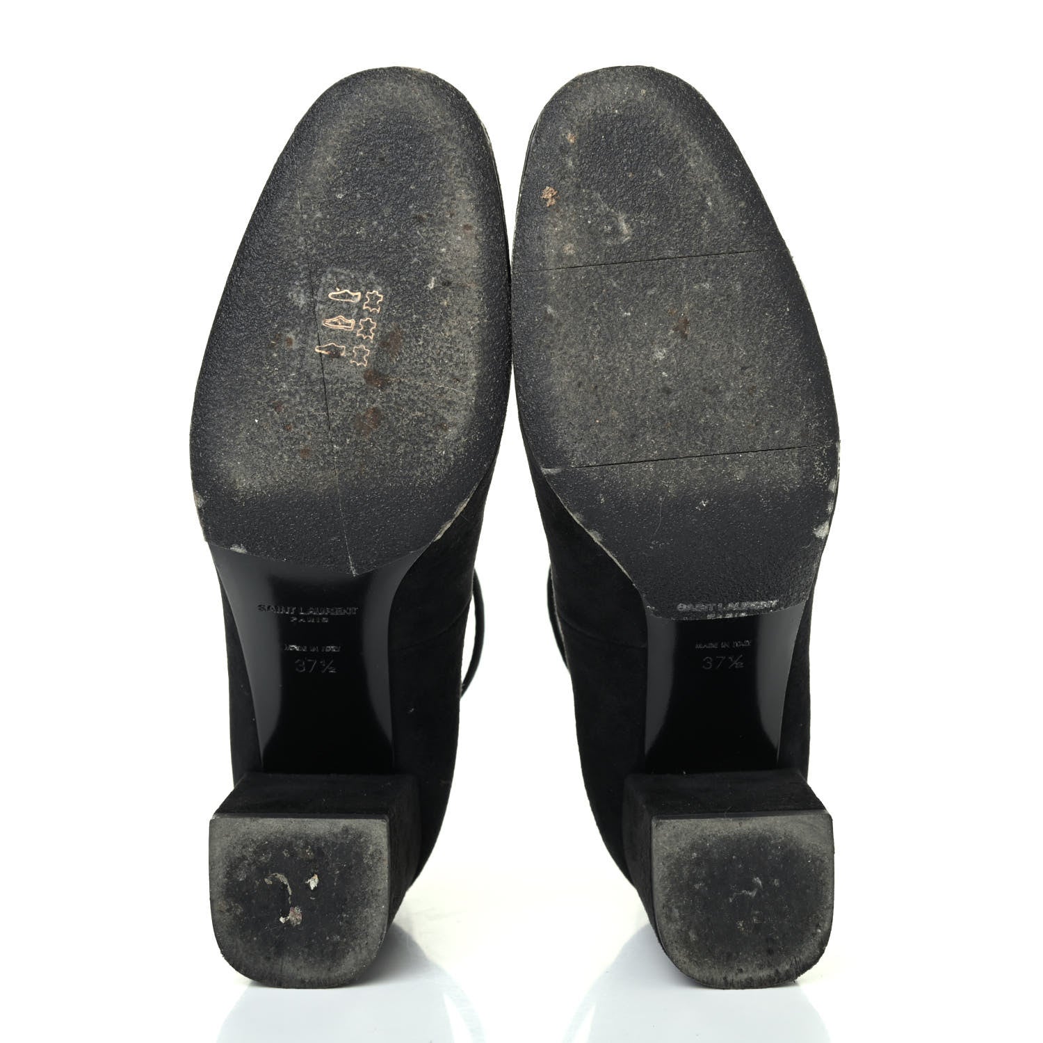 Saint Laurent Suede Babies Ankle Strap Pumps 37.5 Black 4 of 4