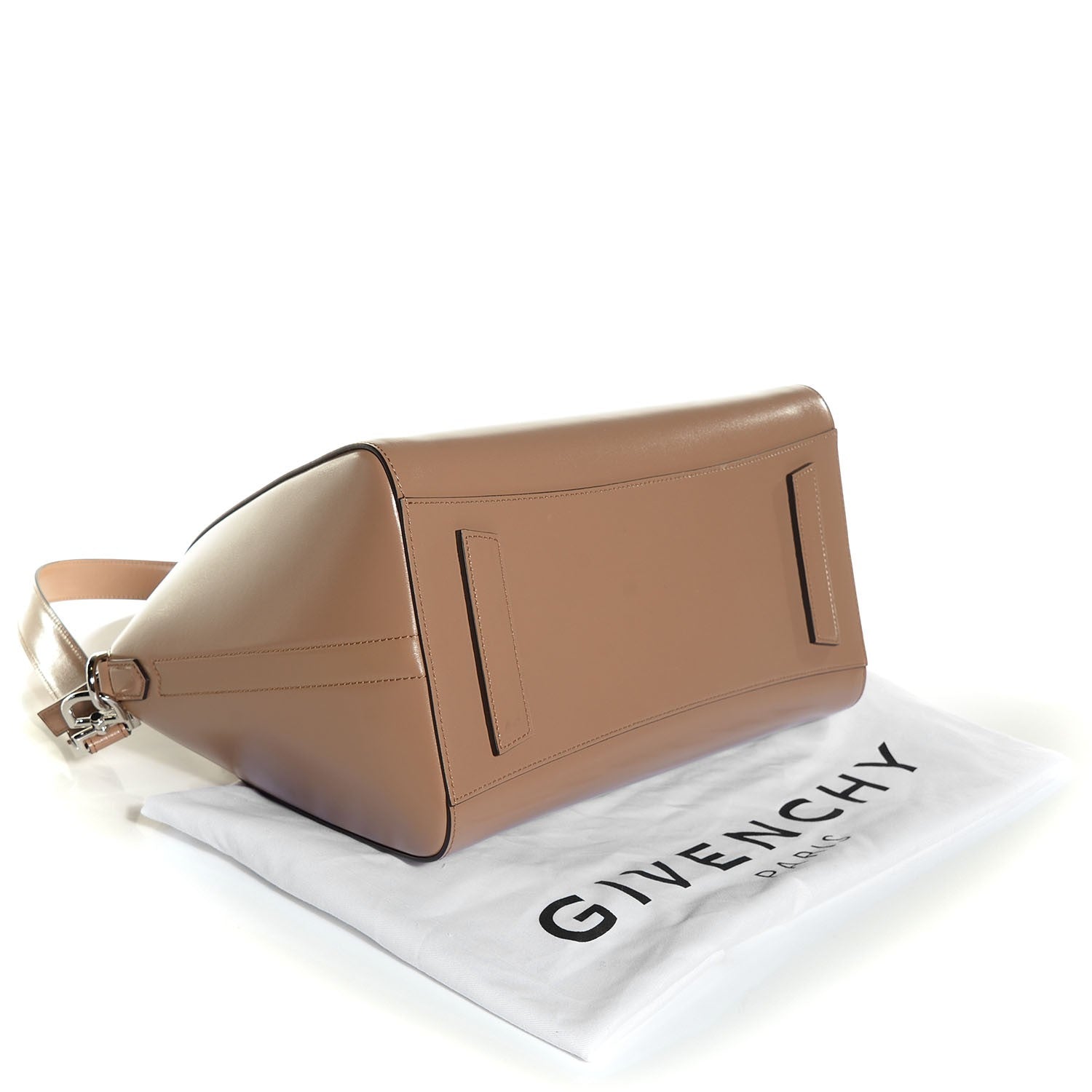 Givenchy Shiny Lord Calfskin Medium Antigona Dark Beige 4 of 11