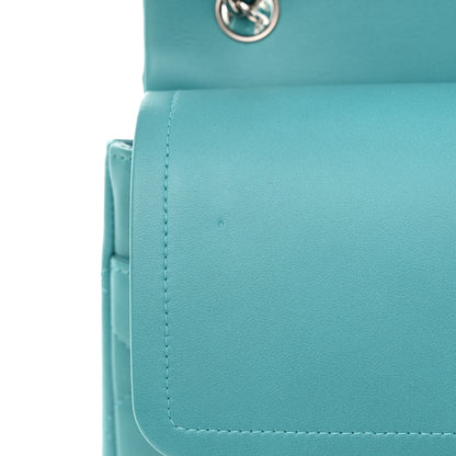Chanel Lambskin Quilted Jumbo Double Flap Turquoise 11 of 12