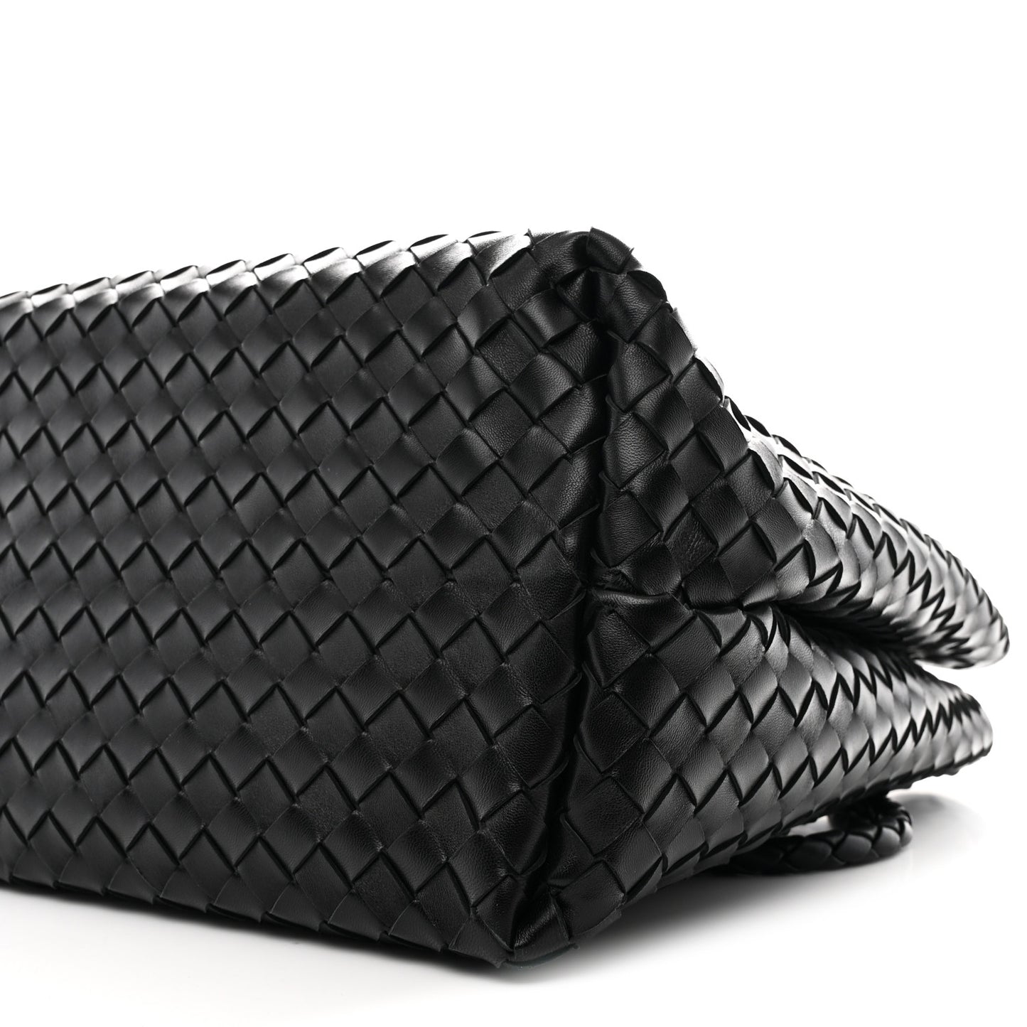 Nappa Intrecciato Large Andiamo Shoulder Bag Black