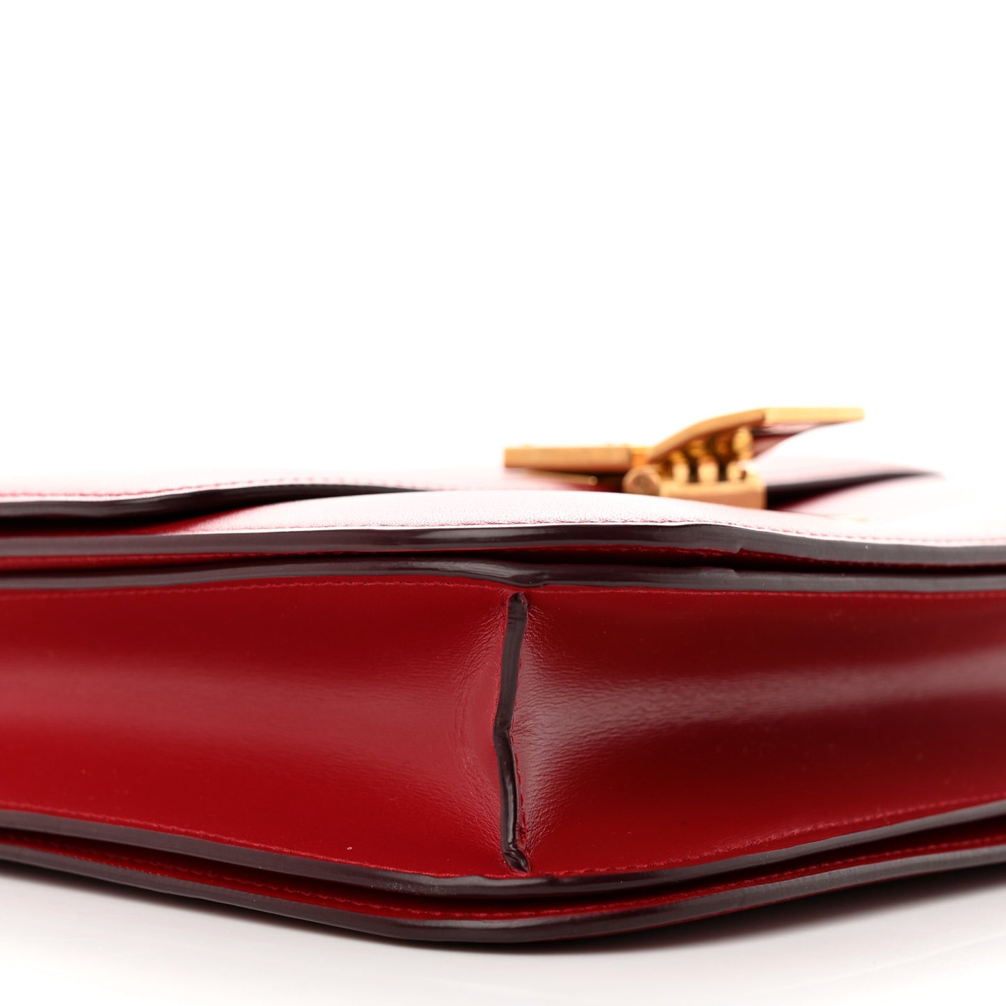Box Calfskin Medium Classic Box Flap Bag Red