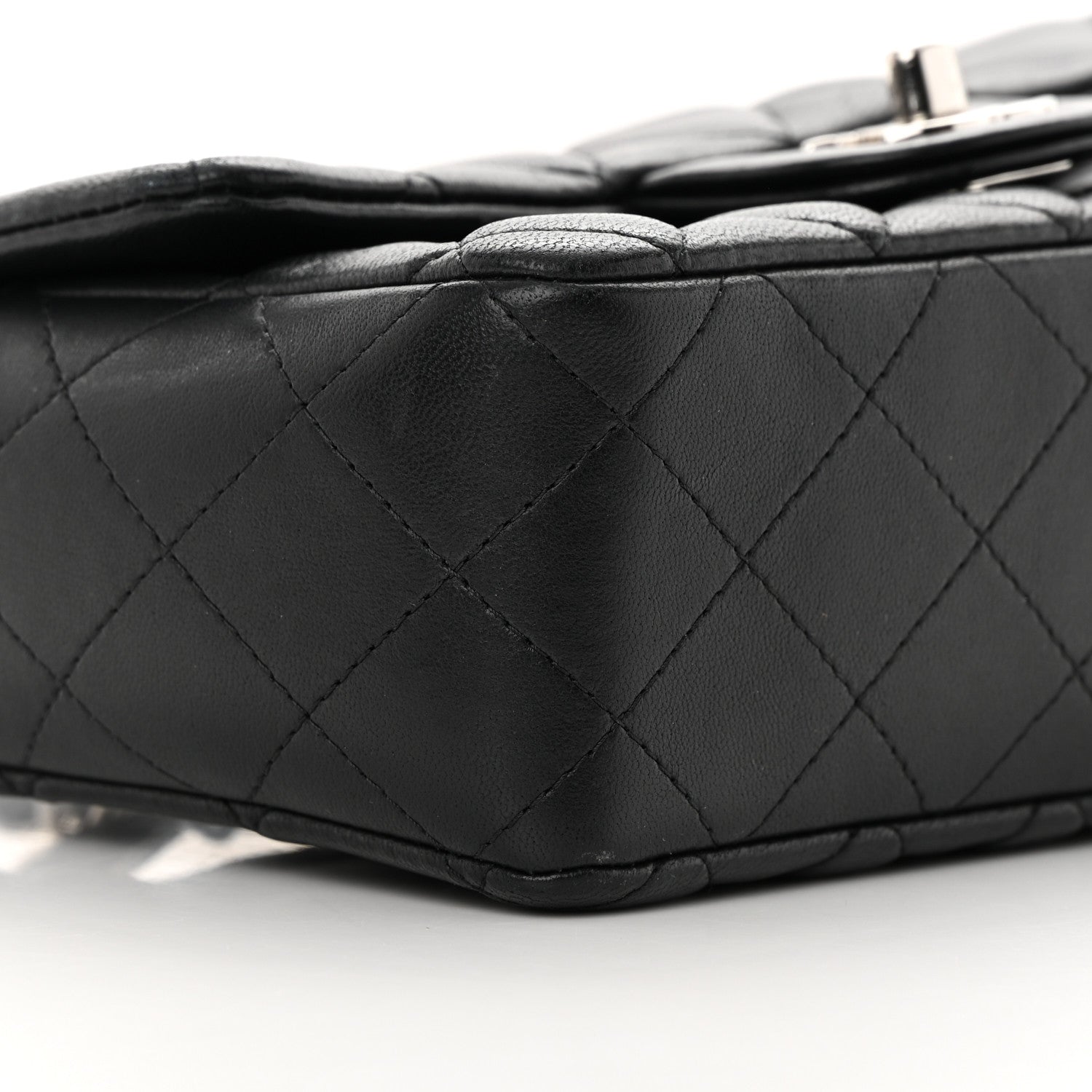 Chanel Lambskin Quilted Mini Rectangular Flap Black 9 of 13