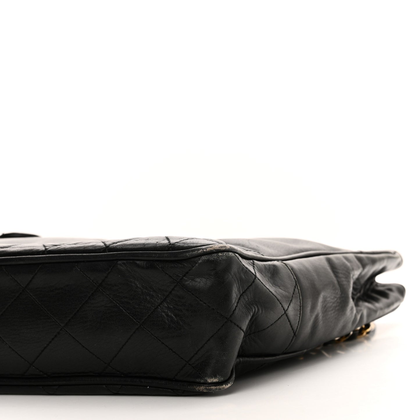 Lambskin Shopping Tote Black