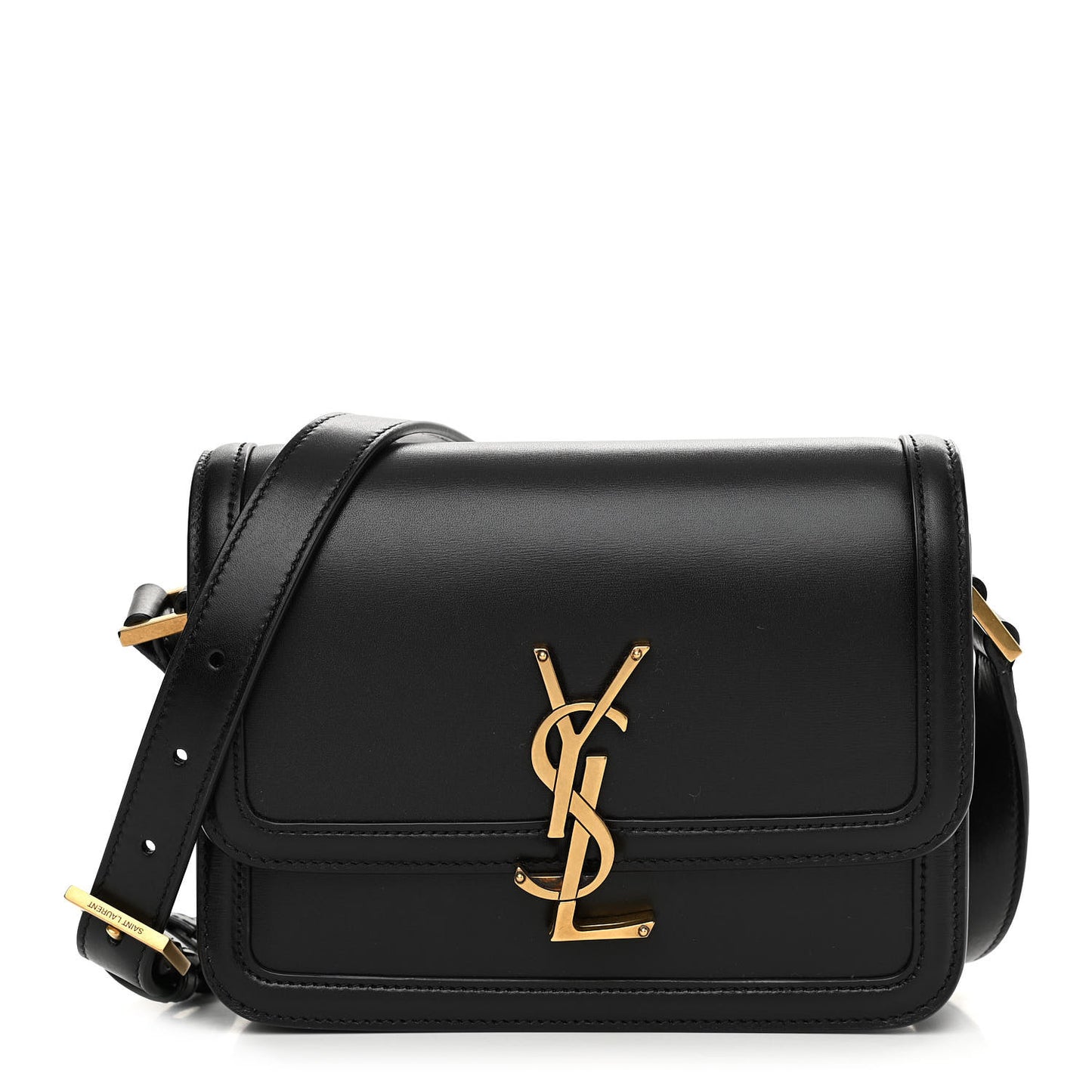 Smooth Calfskin Small Solferino Satchel Black