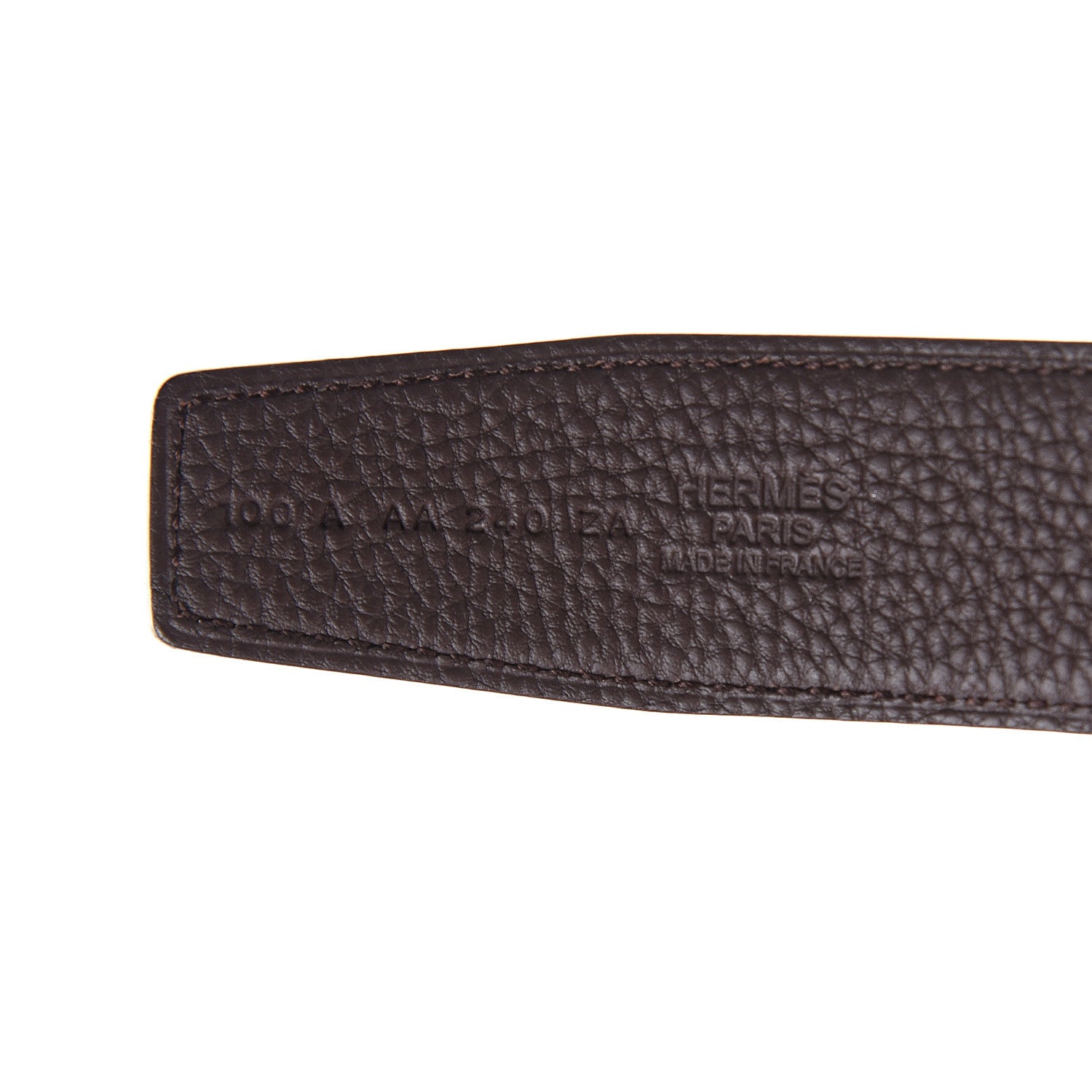 Hermes Box Togo 32mm H Belt 100 Black Chocolate 4 of 5