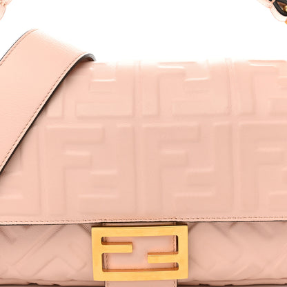 Fendi Nappa FF 1974 Embossed Baguette Rosa Quarzo 8 of 11
