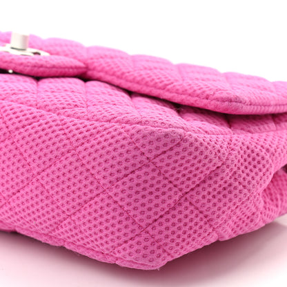 Chanel Neoprene Quilted Medium Single Flap Pink 10 of 11