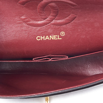 Chanel Lambskin Quilted Medium Double Flap Black 9 of 9