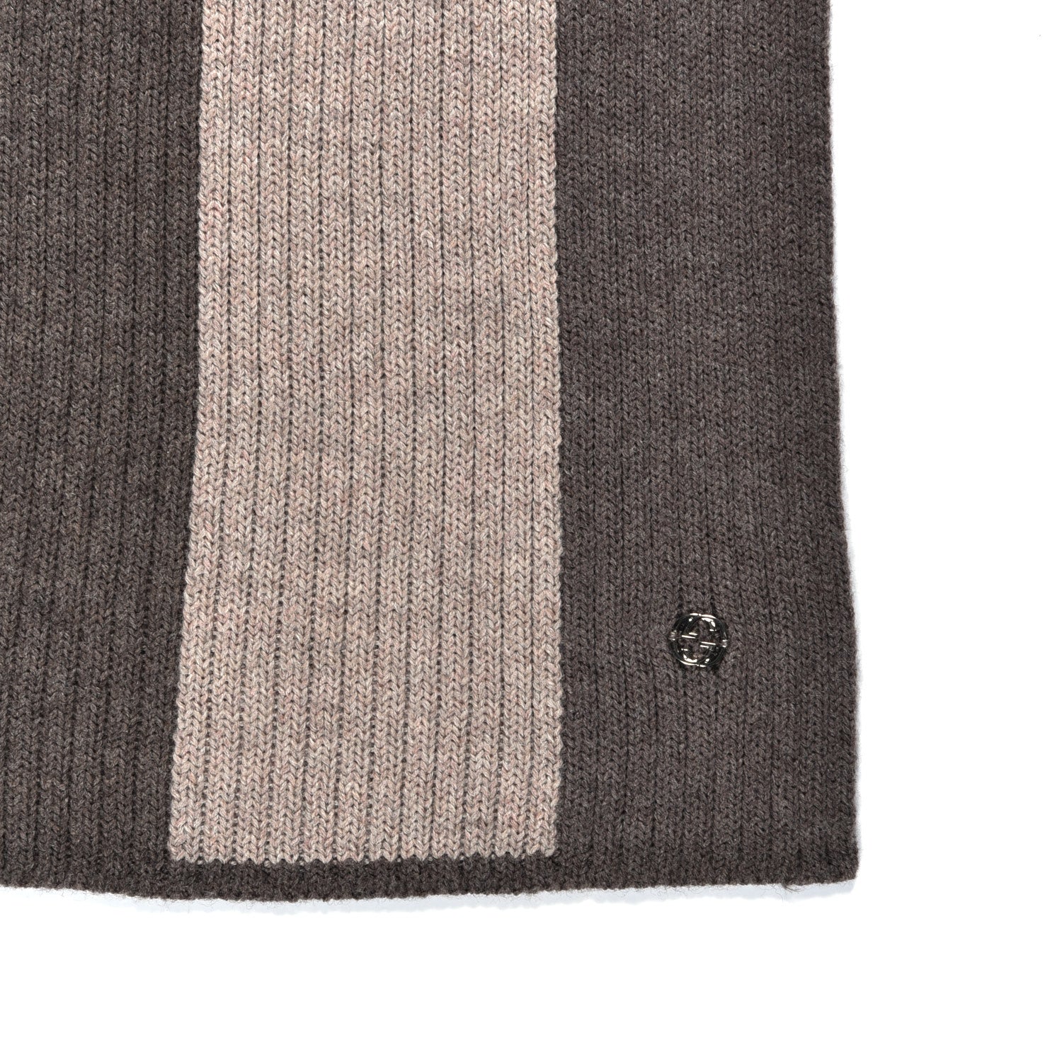 Gucci Wool Web Interlocking G scarf Brown Beige 3 of 4