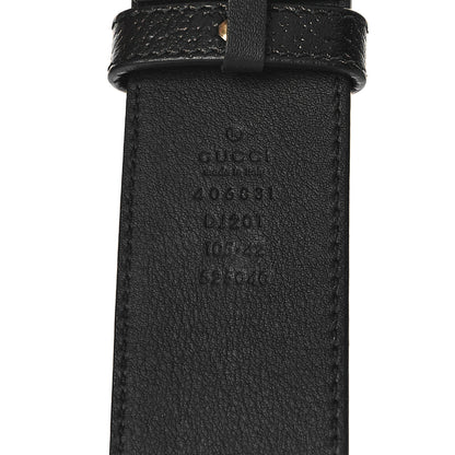 Gucci Textured Calfskin Double G 40mm Belt 105 42 Black 3 of 5